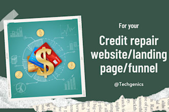 Hot Deals!  design credit repair landing page, website and salesfunnel