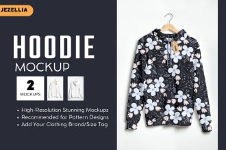 create an amazingly realistic pattern hoodie mockup