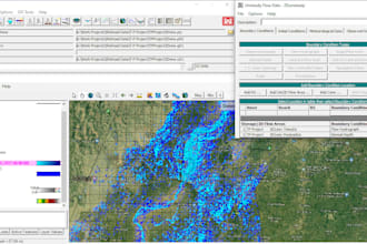 perform 1d and 2d hydraulic modelling using hecras