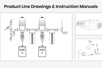 do instruction manuals and product line drawings