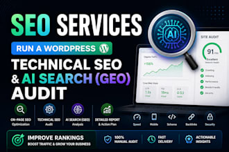 run a wordpress technical SEO and ai search GEO audit