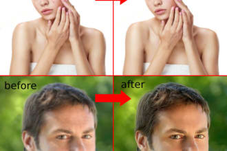 do high end photo retouching and skin retouching