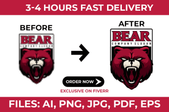 design redesign, fix, edit, modify, redraw or vectorize logo