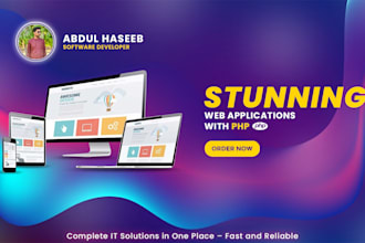 create stunning PHP web applications for you