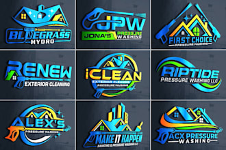 do power washing cleaning and pressure washing logo