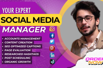 be your instagram manager and social media marketing manager