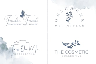 make sophisticated author luxe signature feminine logo