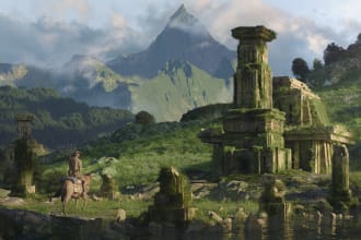 create 3d or 2d, scifi, fantasy, realistic environment or character concept art