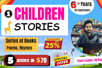 ghostwrite and edit children book, children story book series, poetry