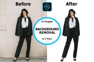 do 20 to 50 images background removal and crop image