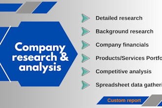 do detailed company research and competitor analysis for you