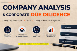 conduct company research, due diligence, and competitive analysis