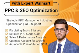 walmart ppc expert, optimize listing, walmart ads