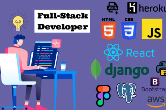 create websites using django, python, and reactjs as a full stack developer