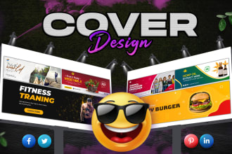 create facebook, linkedin, youtube, and twitter cover design