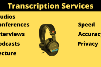 do english audio transcription and video transcription