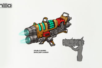 draw custom weapon for your project, character, or game