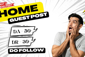 do guest post on da50 home improvement blogs