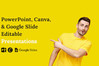 edit or design custom presentation powerpoint, google slides, etc