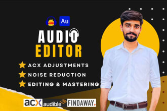 edit, clean, fix, repair audio, and remove background noise