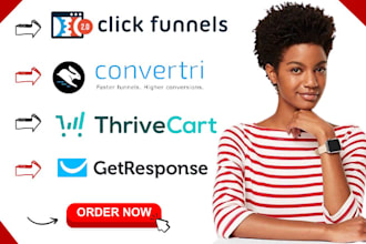 builderall clickfunnels rei reply thrivecart convertri getresponse landing page