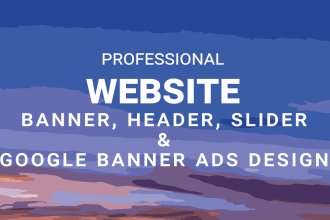 design web banner, header, slider and google ads banner