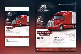 design trucking flyer dispatch flyers logistics transports freight broker flyer