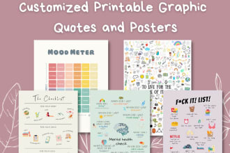 design printable graphic quotes and posters in canva or etsy