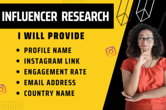 do influencer research and find best instagram influencer list