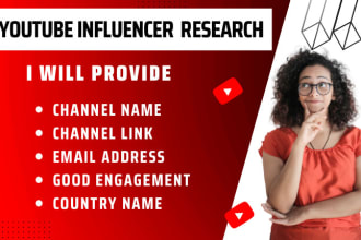do youtube influencer research and find influencer list