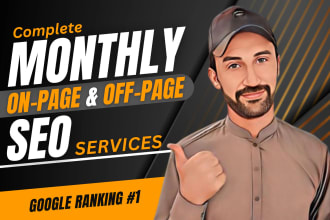 complete monthly website SEO service with authority backlinks for google ranking