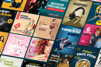 design social media banners and web and post banners