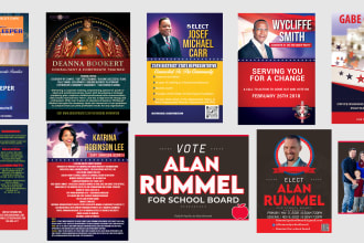 do political flyer, posters, banners, door hangers, sign, for election campaign