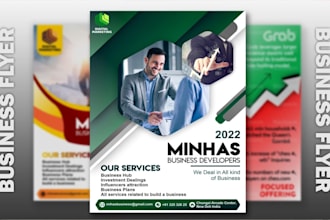 design a creative business flyer, food flyer, and brochure