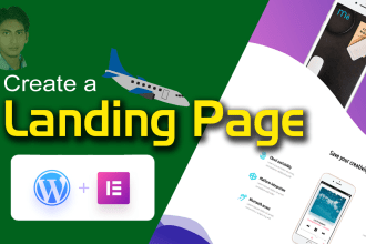 create wordpress landing page by elementor
