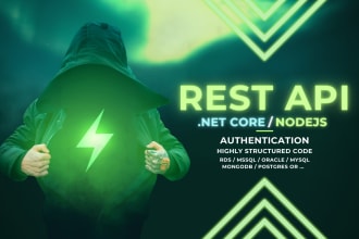 develop backend rest API using net core or nodejs