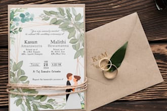 design wedding invitation card, birthday or all types of invitation card