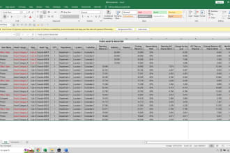 prepare fixed assets register in excel along with depreciation schedule