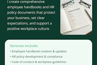develop your employee handbook and HR policies