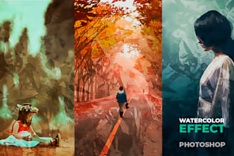 turn your portrait photos into a watercolor style