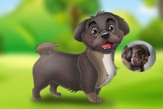 draw a cute disney style cartoon portrait