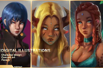 design your fantasy, game and original characters