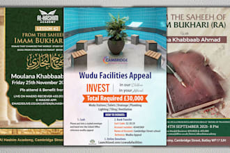 design eye catchy islamic or business flyer,  poster