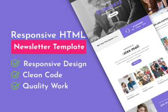 design a professional HTML email template or newsletter