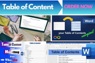 create clickable table of content, index and hyperlink
