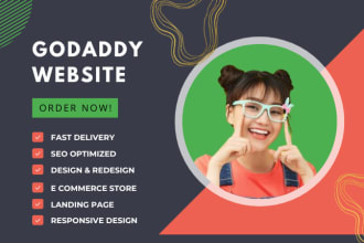 design godaddy website and redesign your existing godaddy website