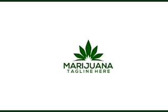 be make a premium quality cannabis, weed, hemp, brand logo