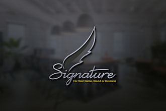 design a creative signature logo for your name or business