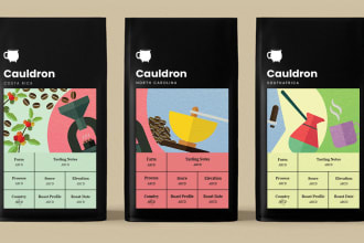 do coffee packaging, coffee label, and packaging design