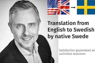 translate your english document or text to swedish